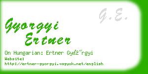 gyorgyi ertner business card